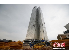 长沙“搭积木”建57层高楼 施工方称可抗9级地震