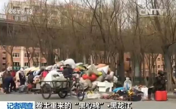 哈尔滨黑心棉调查：医疗垃圾是原料 成品进商场