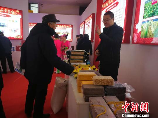 阳曲县组织了小米、蔬菜、果品、肉蛋奶等10大类200余种农特产品参展。　范丽芳 摄