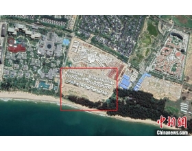 海南陵水依法拆除57栋海边违法低层建筑