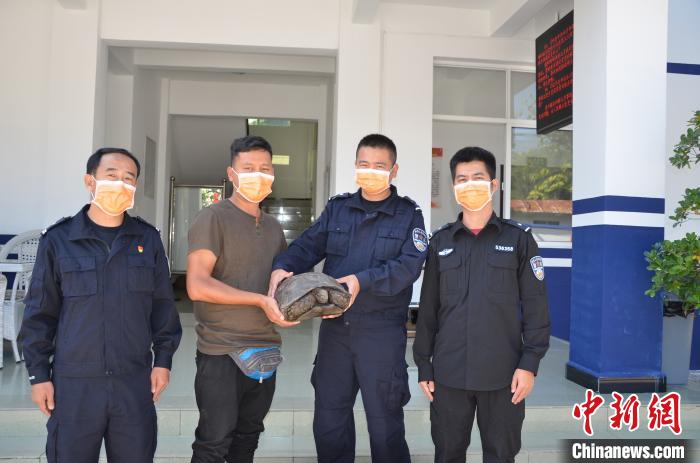 云南德宏：民警成功救助受伤“大乌龟”原是国家二级保护动物