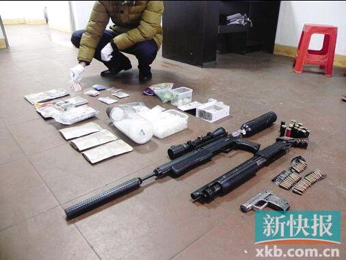 广东警方摧毁涉枪贩毒团伙 缴获枪支多把