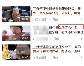 3岁女孩被喂到70斤做吃播？律师：父母或涉虐待